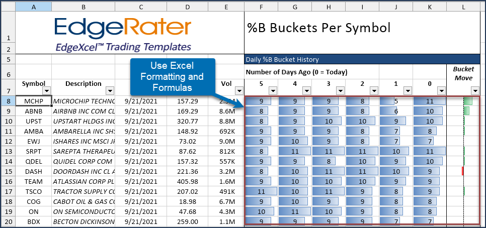 Excel Formats and Formulas applied to reports