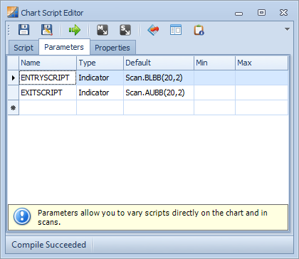 EntryExit_State Parameters Tab