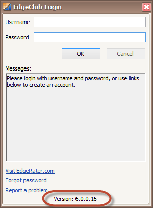 Version number on the Login Dialog